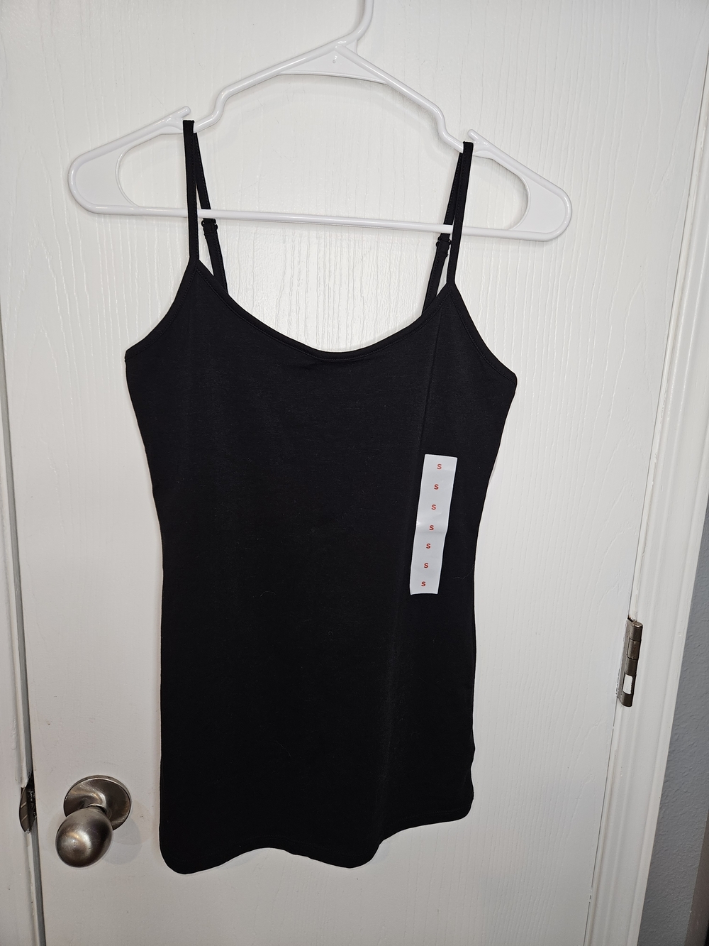 Women's Black Spaghetti Strap Tank Top